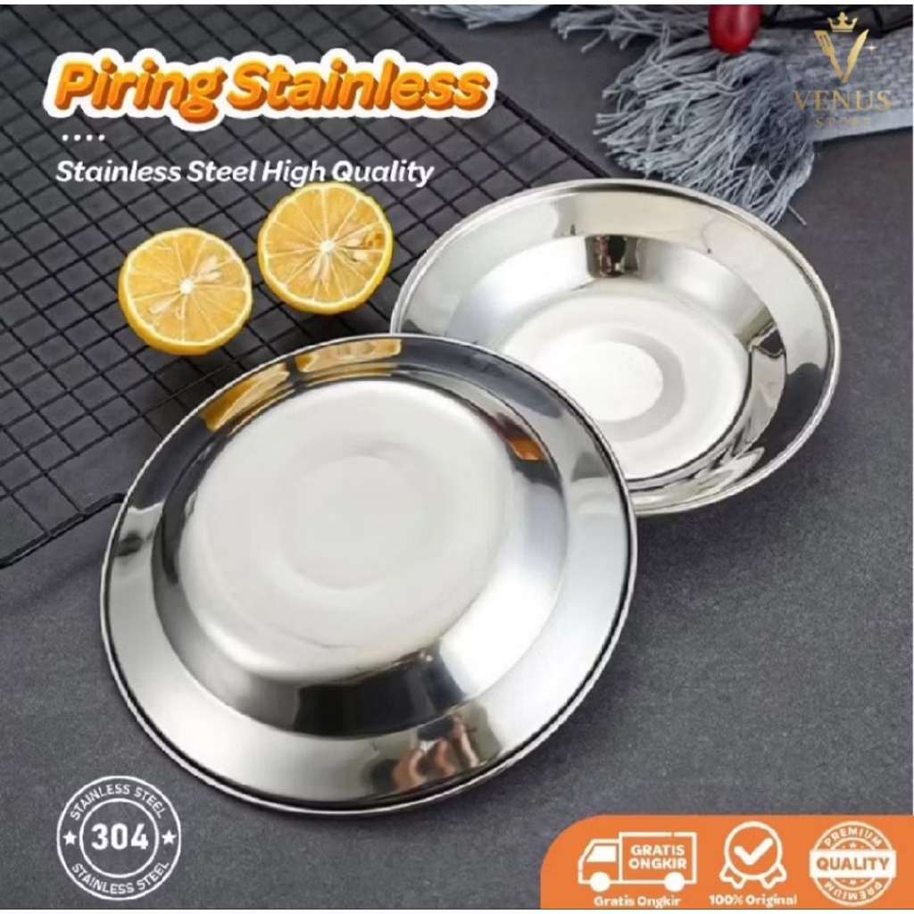 Piring makan stenlis stell // piring buah