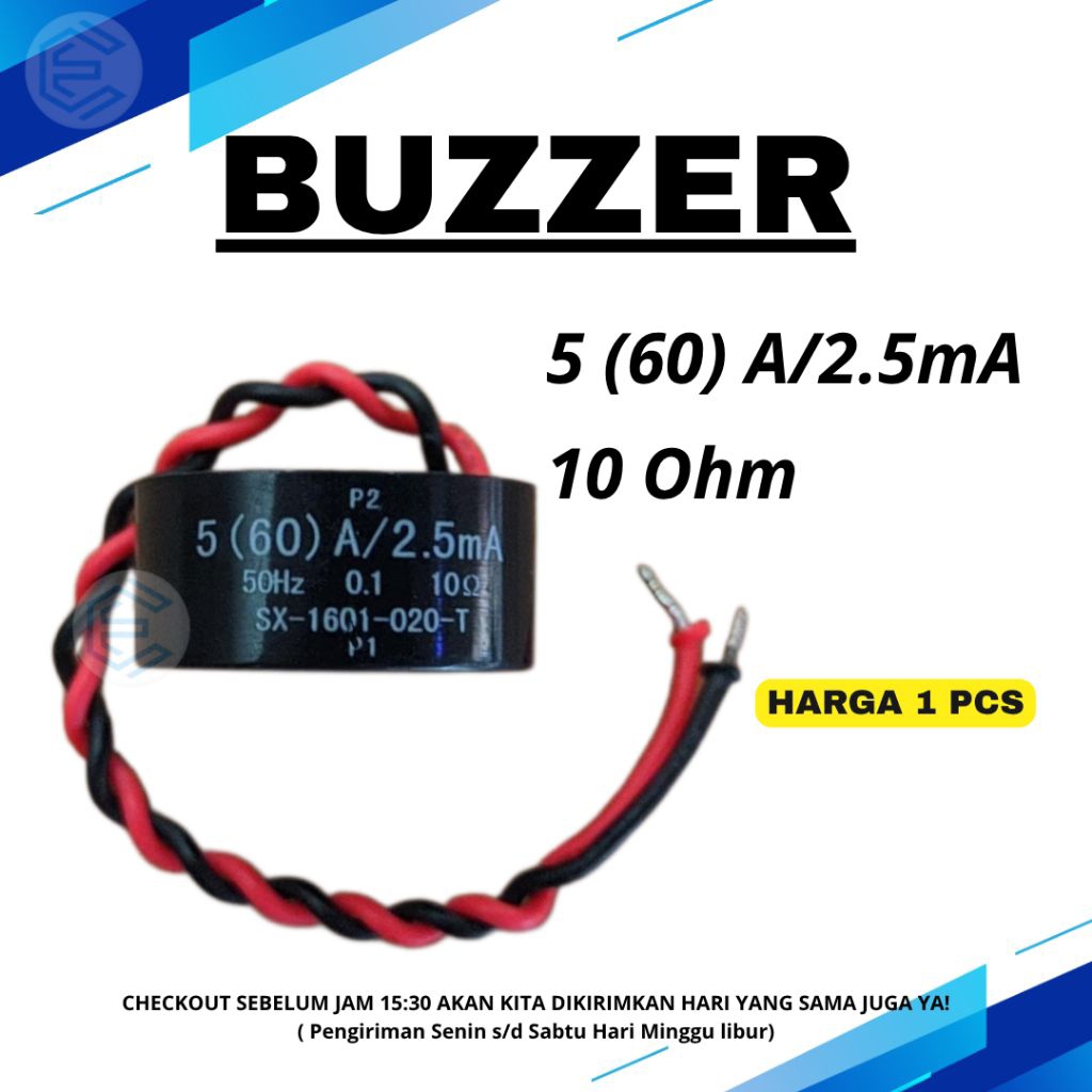 Induktor Toroid Buzzer 5 (60) A / 2.5mA 10 Ohm