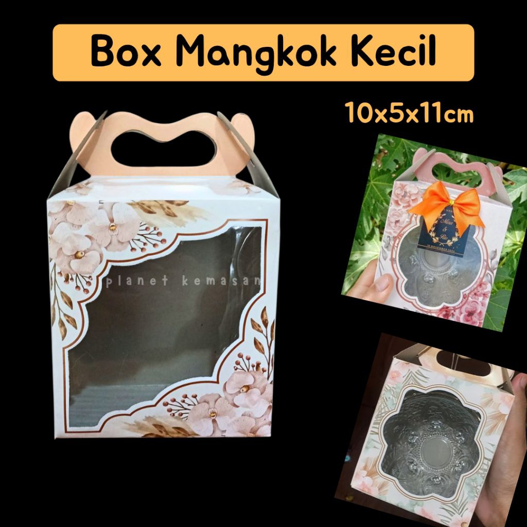 [Isi 20] Box mangkok kecil gable souvenir untuk mangkok mini dus mangkuk mangkok kecil