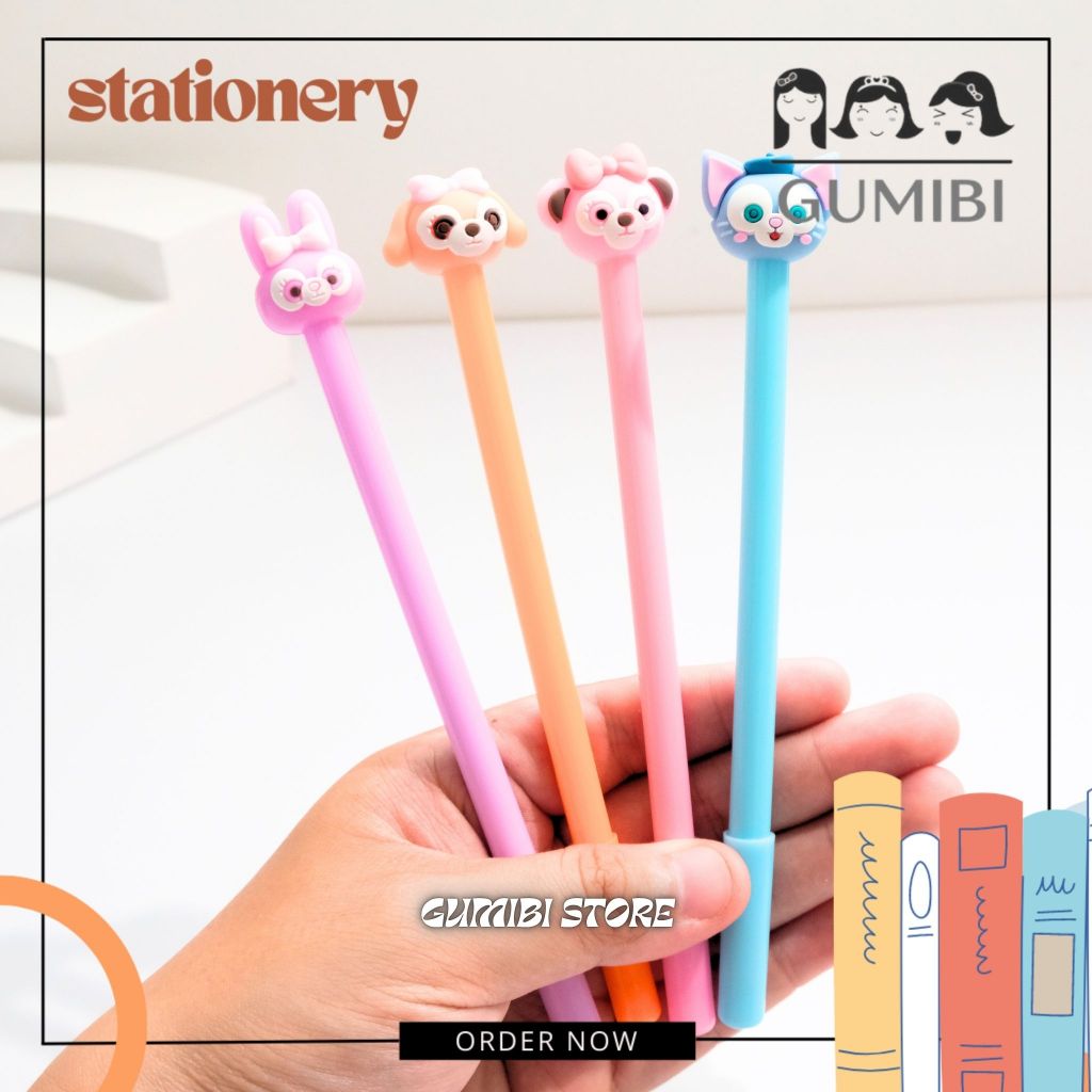 

PULPEN GEL KARAKTER DUFFY CAT ALAT TULIS SEKOLAH MURAH UNIK PENA GEL PEN BOLPEN BONEKA DUFFY KARAKTER LUCU IMUT UNIK GUMIBI STORE