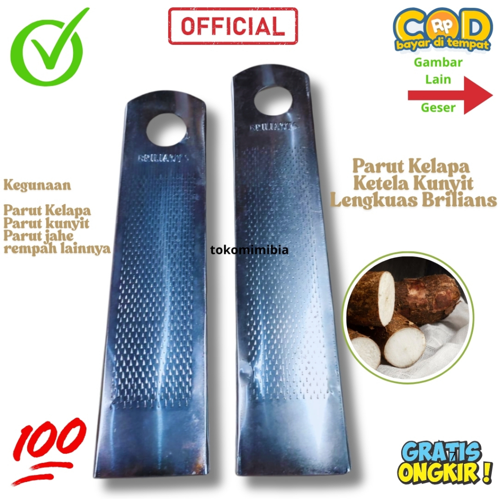 Parut Kelapa Manual Ketela Kunyit Lengkuas / Parut Serbaguna / Parutan Multifungsi / Parut Brilians