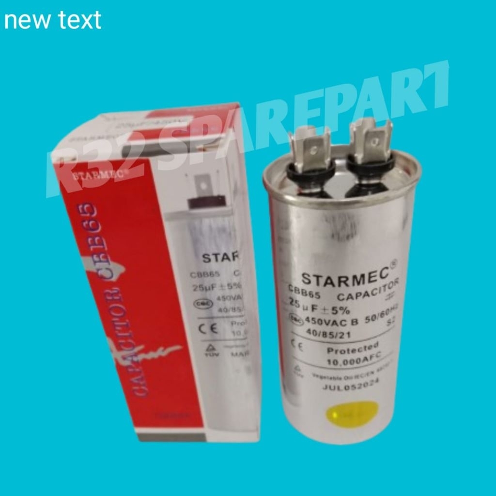 CAPACITOR/KAPASITOR AC 25 UF 450 V STARMEC
