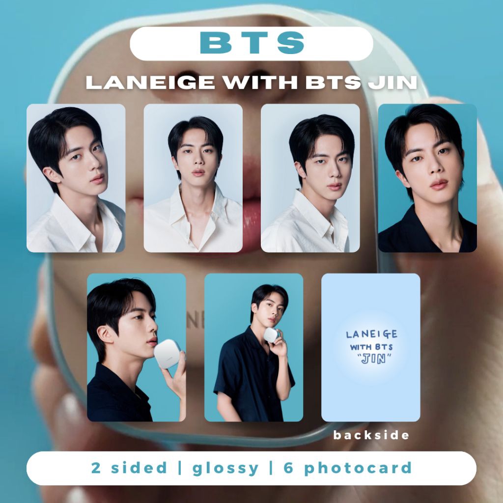 ꒰ winter scenery ꒱ Photocard Jin Seokjin BTS - Laneige with BTS Jin 2025 | 1 set dapat 6 photocard s