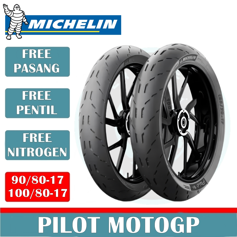 Paket Ban Motor MICHELIN PILOT MOTOGP 90/80-17 & 100/80-17 Tubeless Soft Compound Ban Depan Belakang
