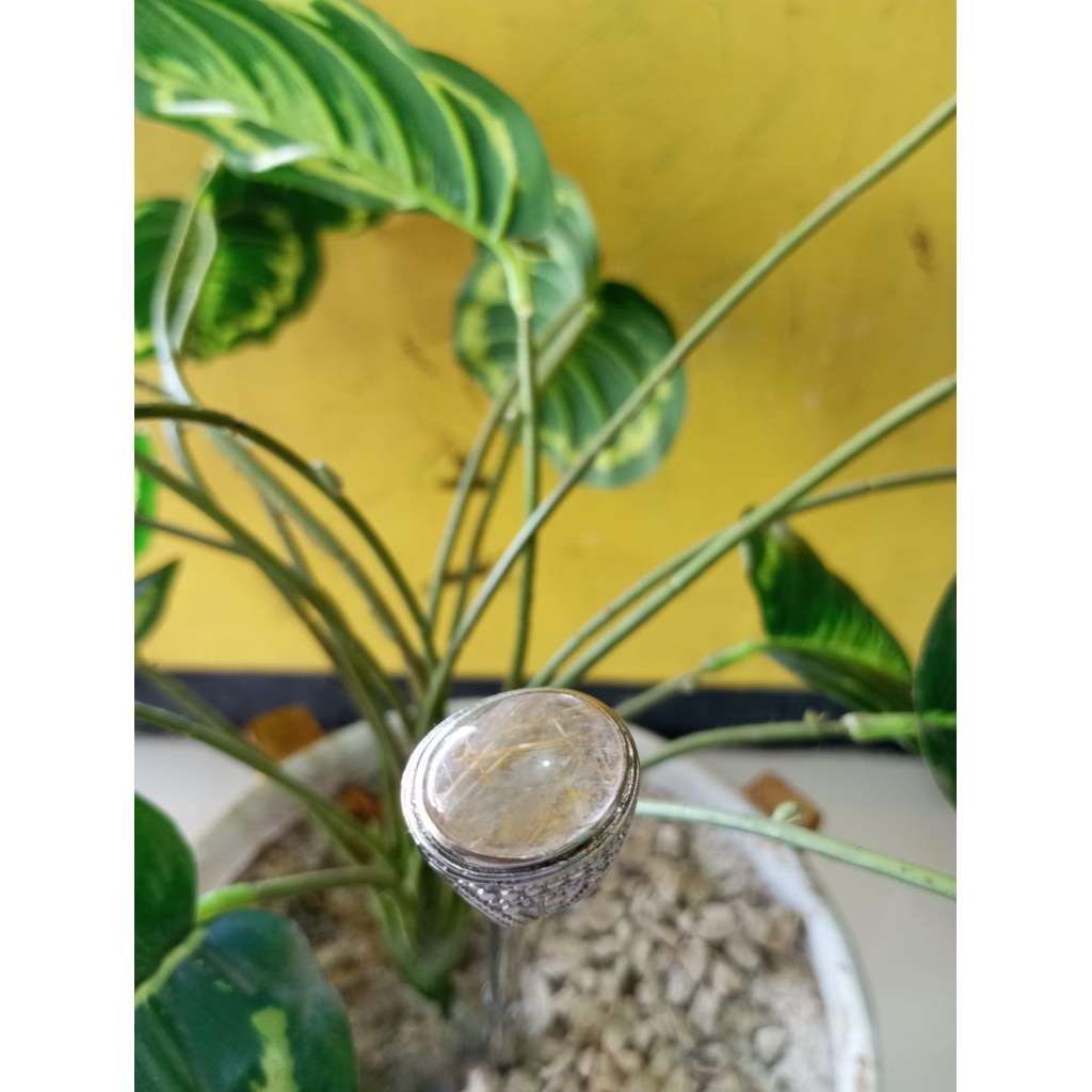 BATU AKIK CENDANA SERAT EMAS