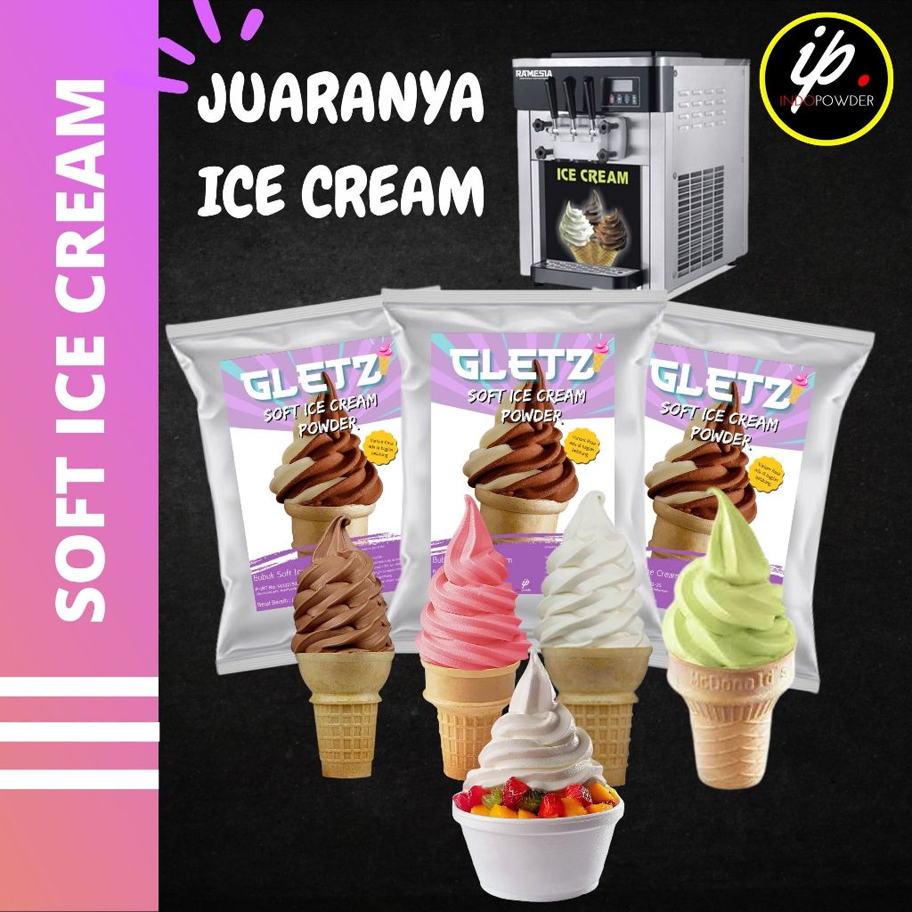 

IP Jakarta - Bubuk SOFT ICE CREAM Aneka Rasa 1Kg I Serbuk Es Krim Cone Untuk Café dan Waralaba