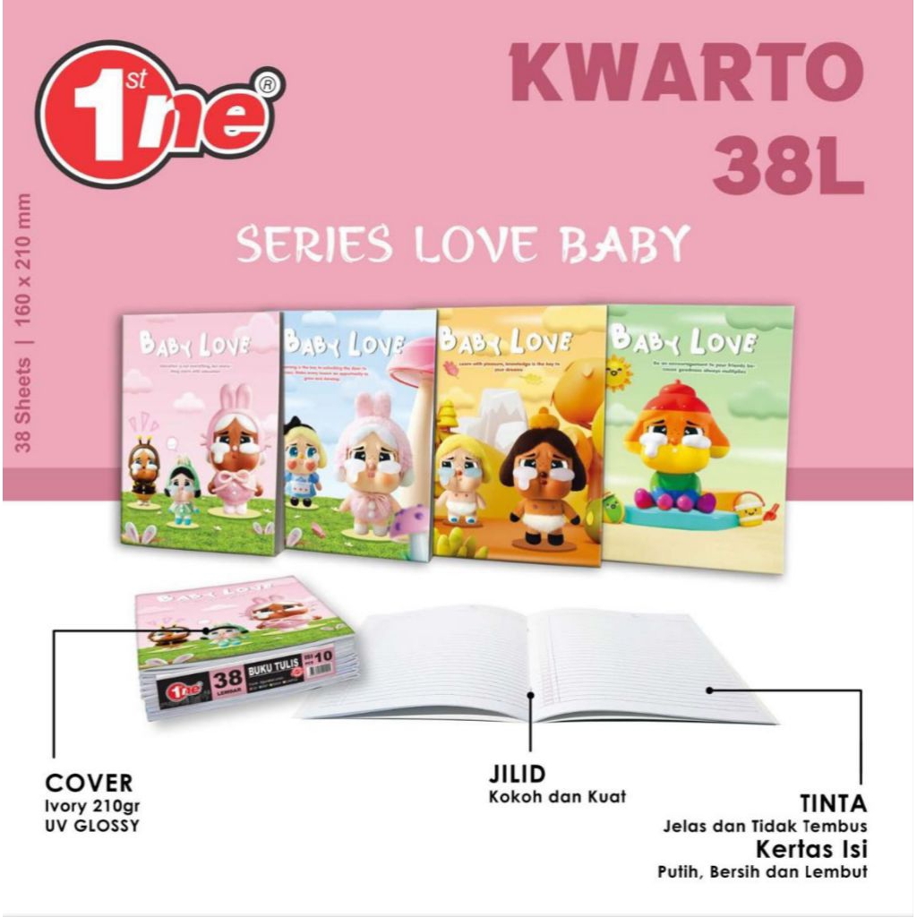 

BUKU TULIS TEBAL 38 LEMBAR | BUKU TULIS ST 1 BABY CRY | BUKU TULIS BABY LOVE | BABY CRY