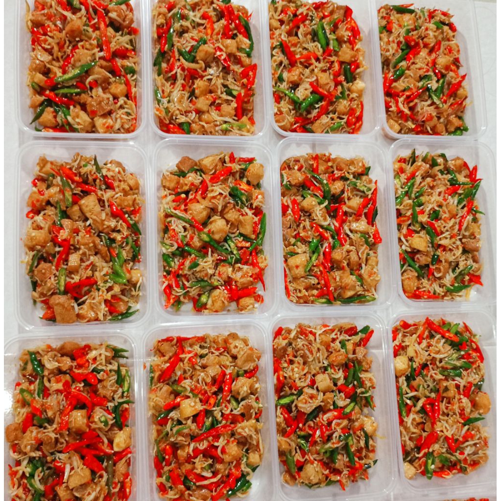 

oseng tahu teri Frozen,200gr± beku HALAL