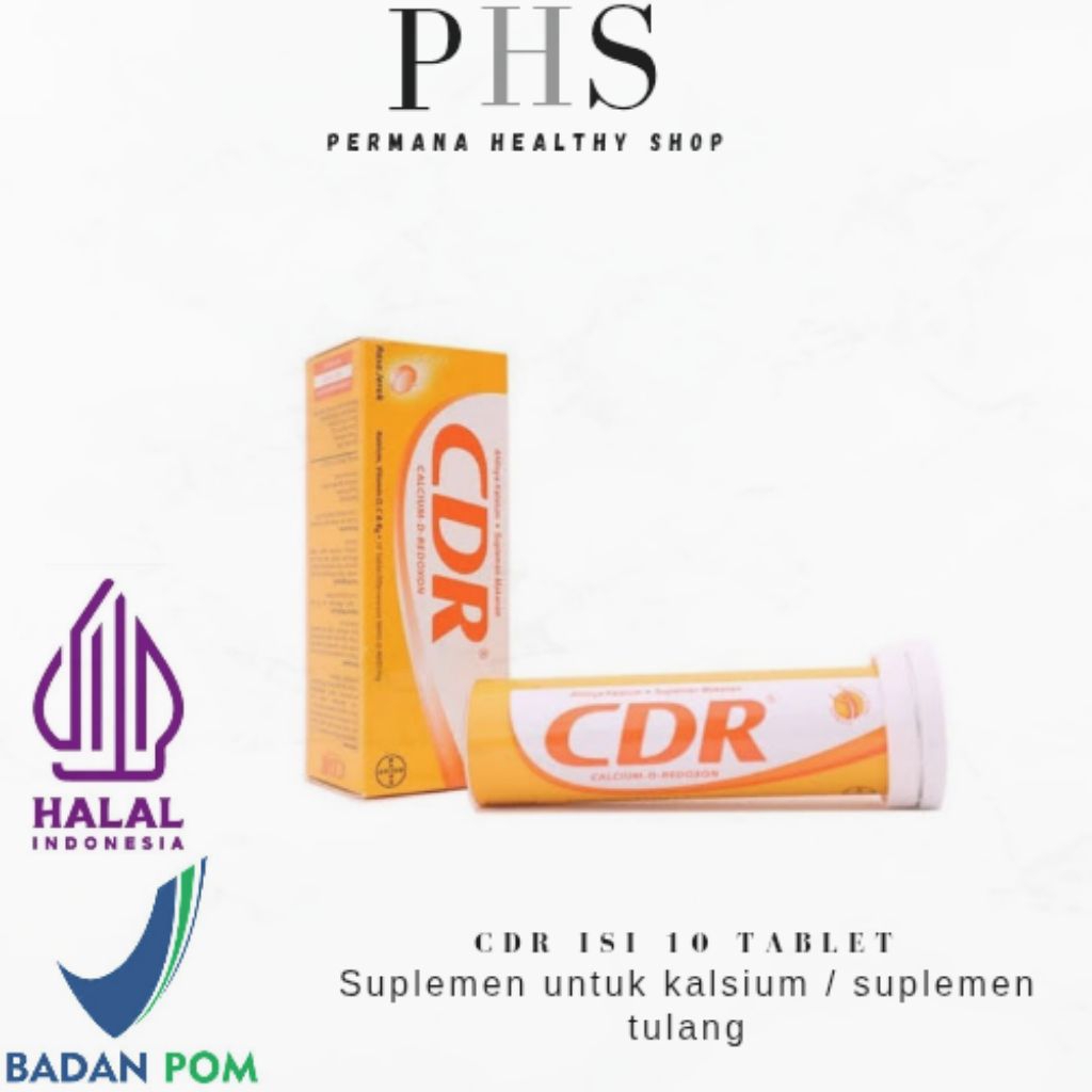 CDR MULTIVITAMIN SUPLEMEN KALSIUM Isi 10 TABLET EFFERVESCENT / CDR VITAMIN TULANG / CDR VITAMIN SEND