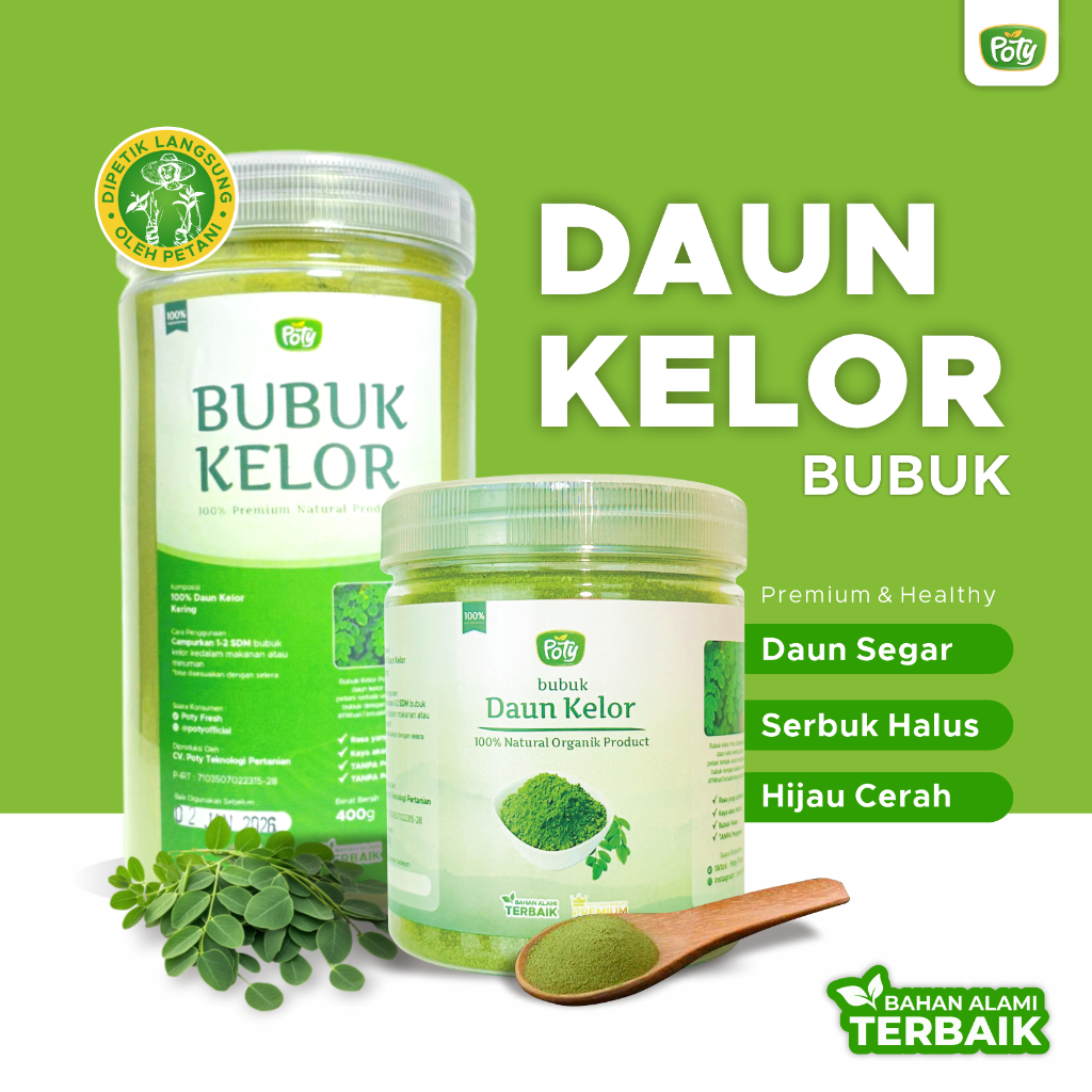 

Bubuk Daun Kelor Moringa Powder Organik Asli Poty