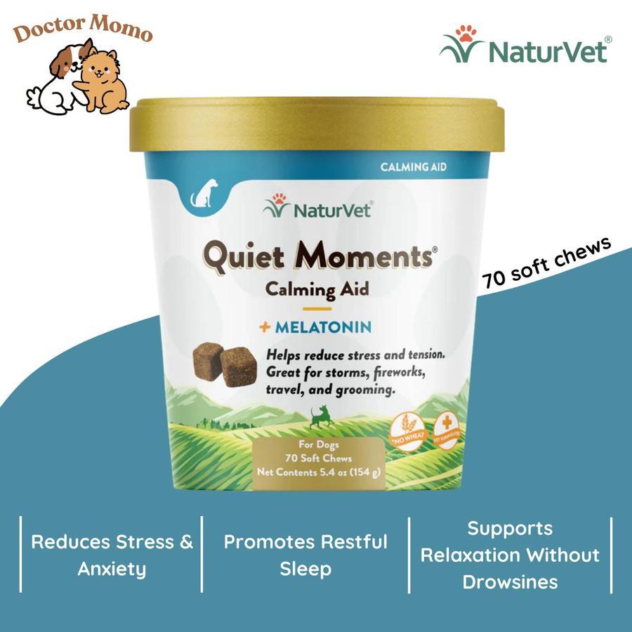 [ECER PER TAB] NaturVet Calming Aid Plus Melatonin Suplemen Anjing