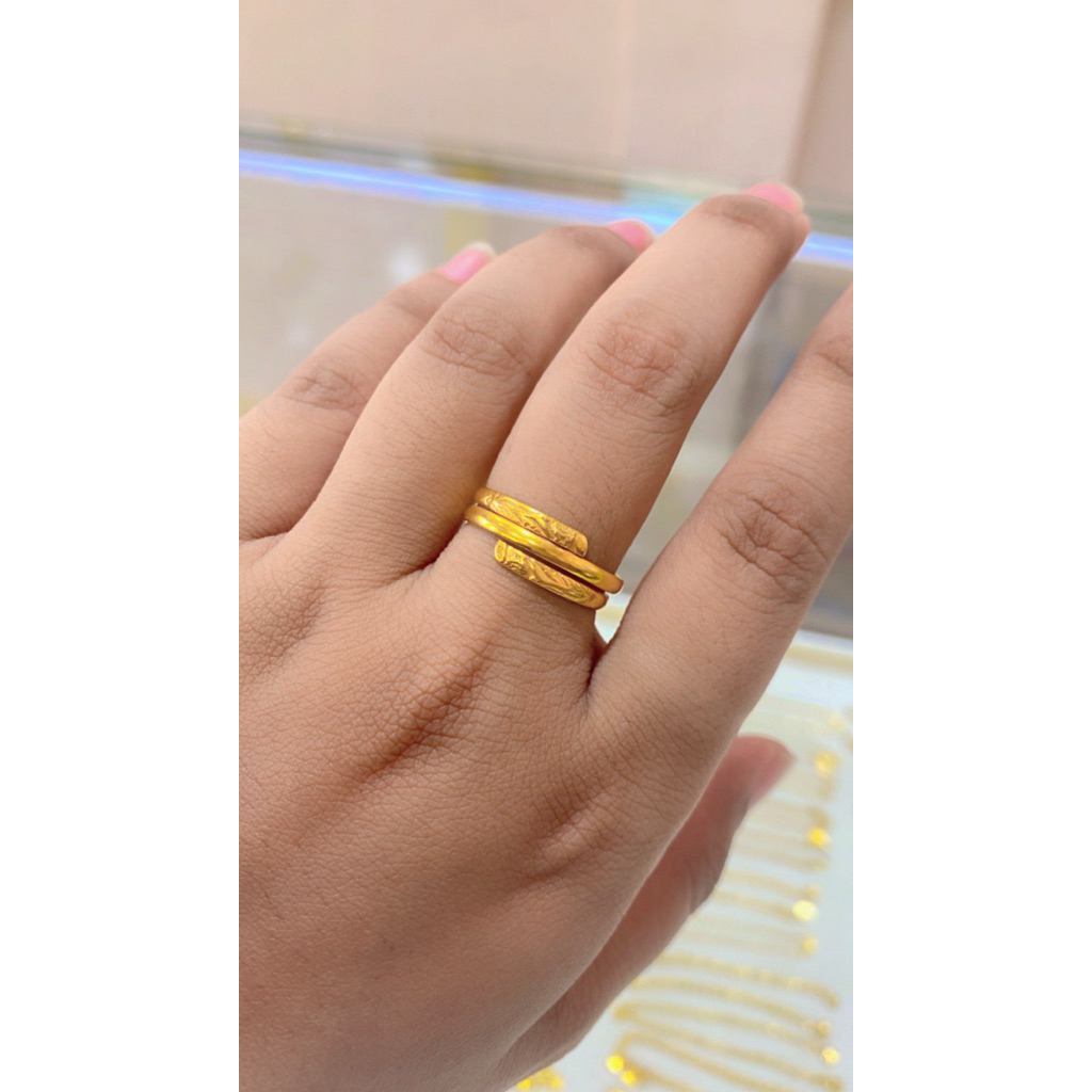 cincin lilit 2 gram emas muda dewasa