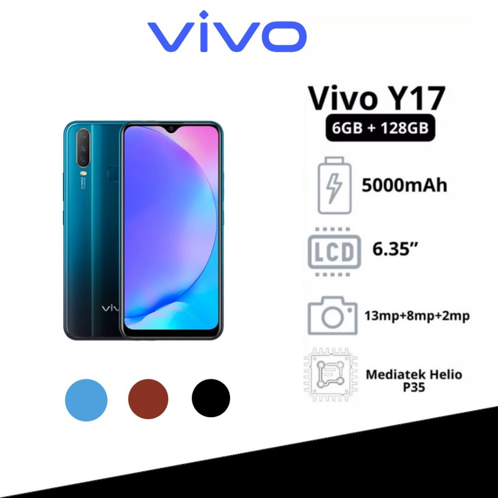 SMARTPHONE VIVO Y17 SIGNAL 4G RAM 8/256GB {BATERAI 5000 MAH Vior