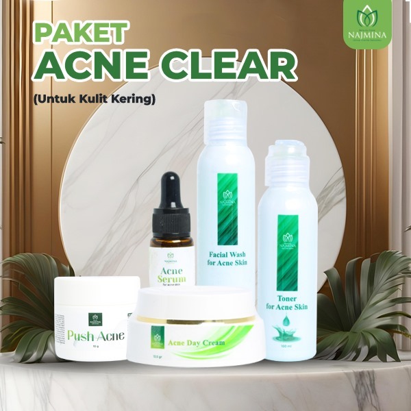 PAKET ACNE CLEAR  (Kulit Kering) by Najmina Beautycare