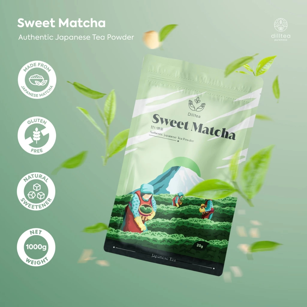 

DILLTEA Sweet Matcha Powder sachet 20 gram.
