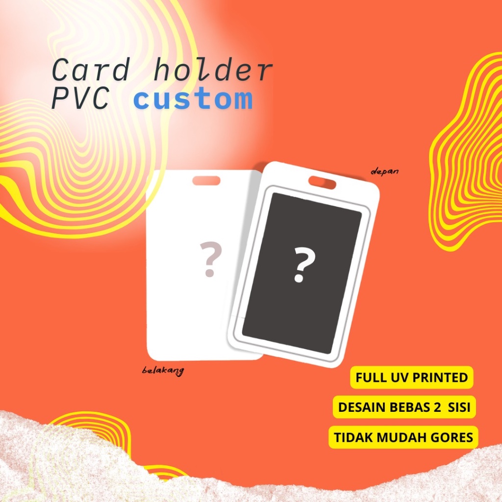 

Custom Card Holder PVC (Free Desain) | Cahol Bisa COD