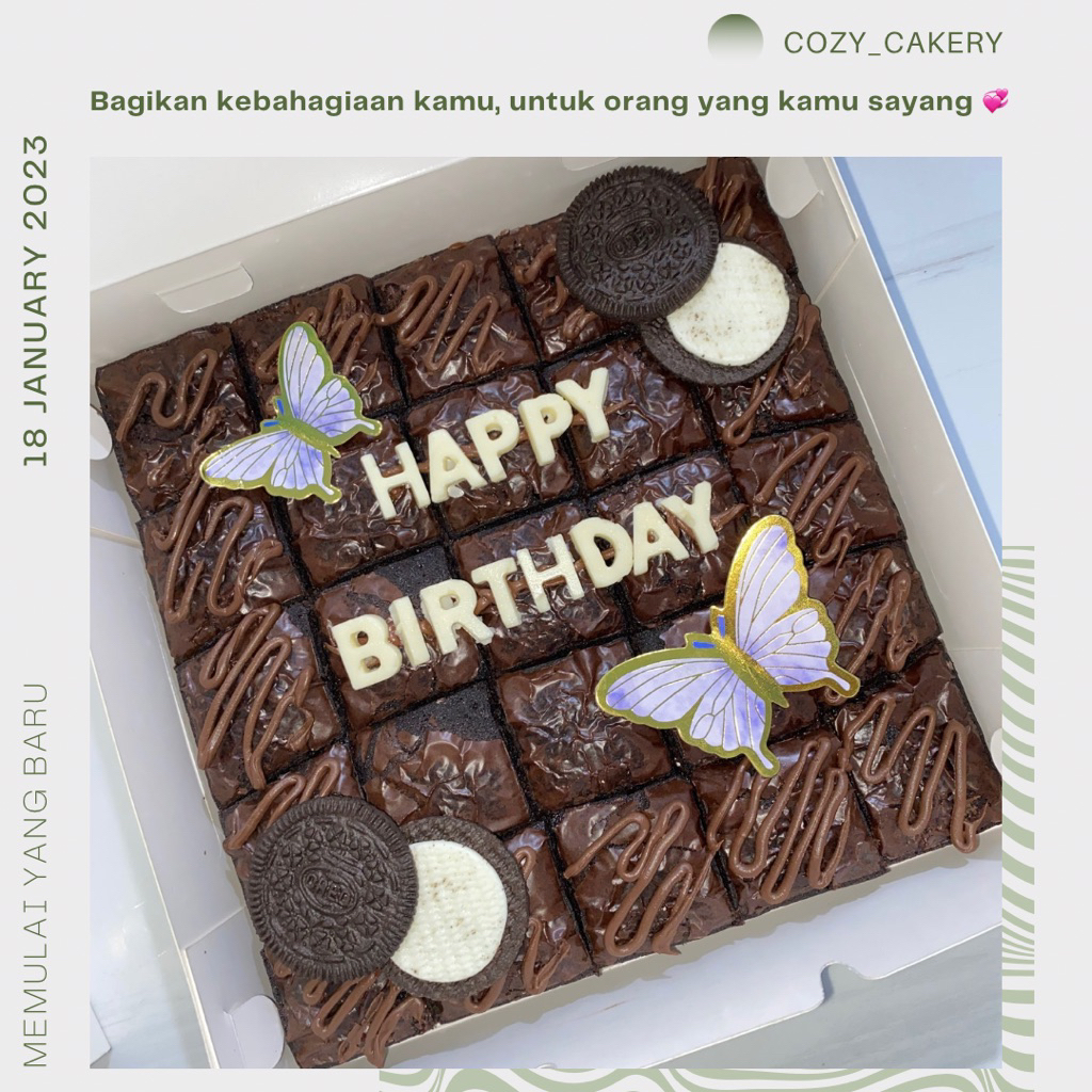 

Brownies ulang tahun cake ulang tahun kue ulang tahun tangerang oreo cokelat pasta ccocchips premium