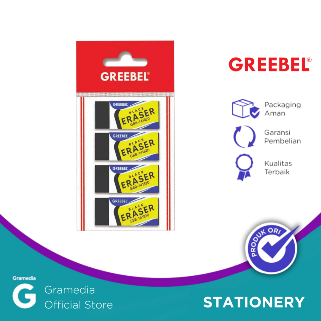 

Gramedia - GREEBEL ERASER GBB-140930 (4 PCS/SET) CRD