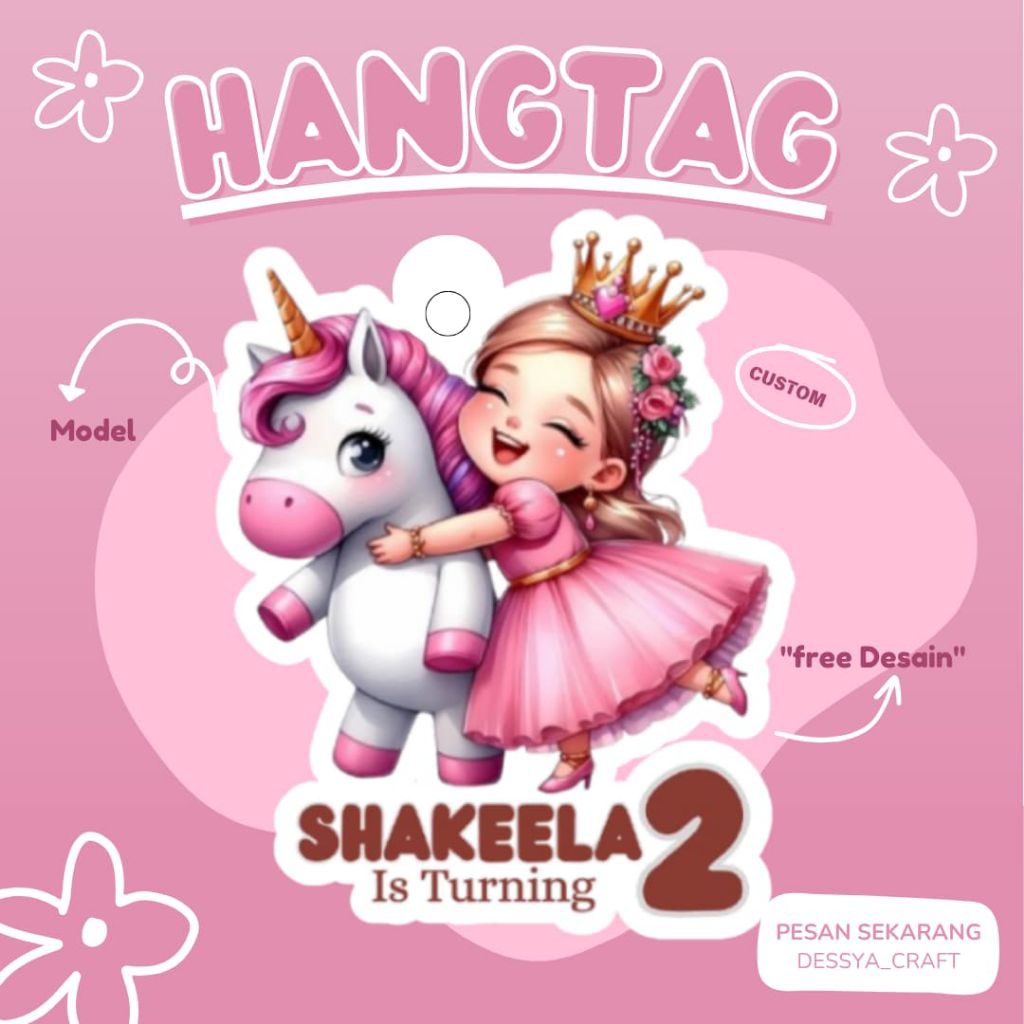 

(20pcs) Tag Handtag Hangtag Hang Tag Hampers Ulang Tahun Anak Gantungan