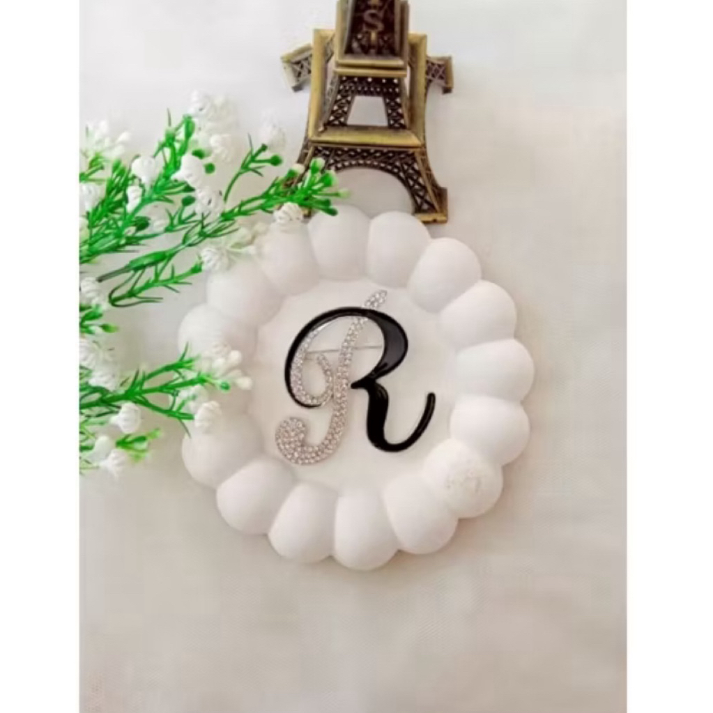 bros huruf/bros insial/bros huruf insial/bros huruf hitam silver/bros terbaru