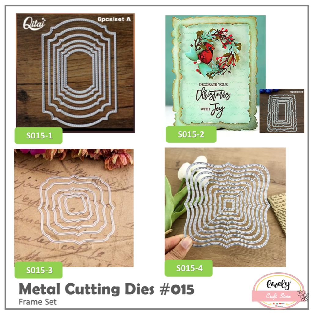 

LovelyCraftStore S015 ~ Metal Cutting Dies Cetakan stensil, Stencil Mold, Metal Mold frame pigura
