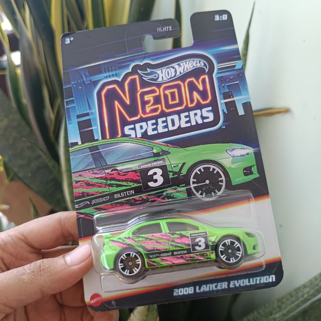 Hot Wheels Neon Speeders 2008 Lancer Evolution Mitsubishi HW Mattel
