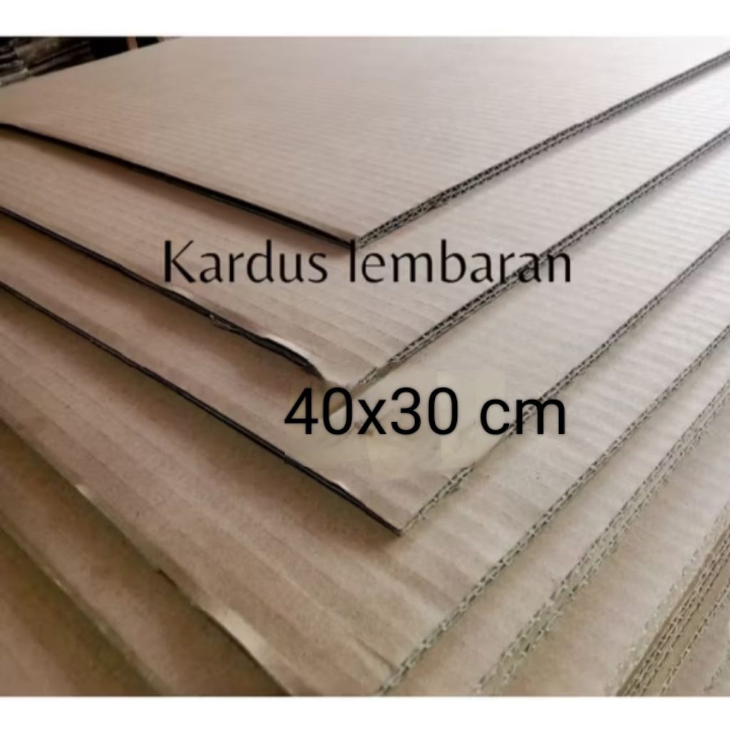 

kardus lembaran uk 40x30 cm dobel wall polos