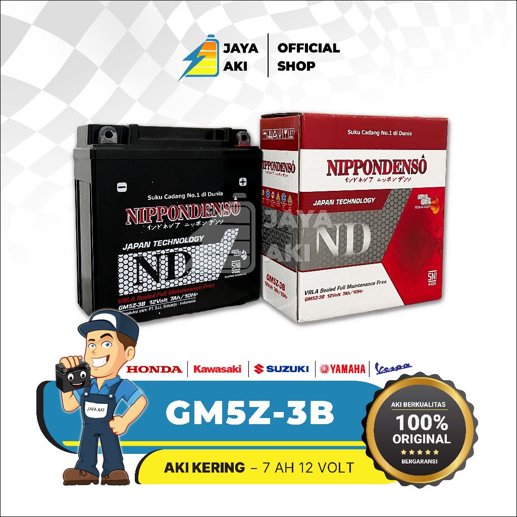 Aki Motor NIPPONDENSO GM5Z-3B ACCU KERING MOTOR SUPRA X LEGENDA SUPRA FIT SHOGUN ASTREA MEGAPRO