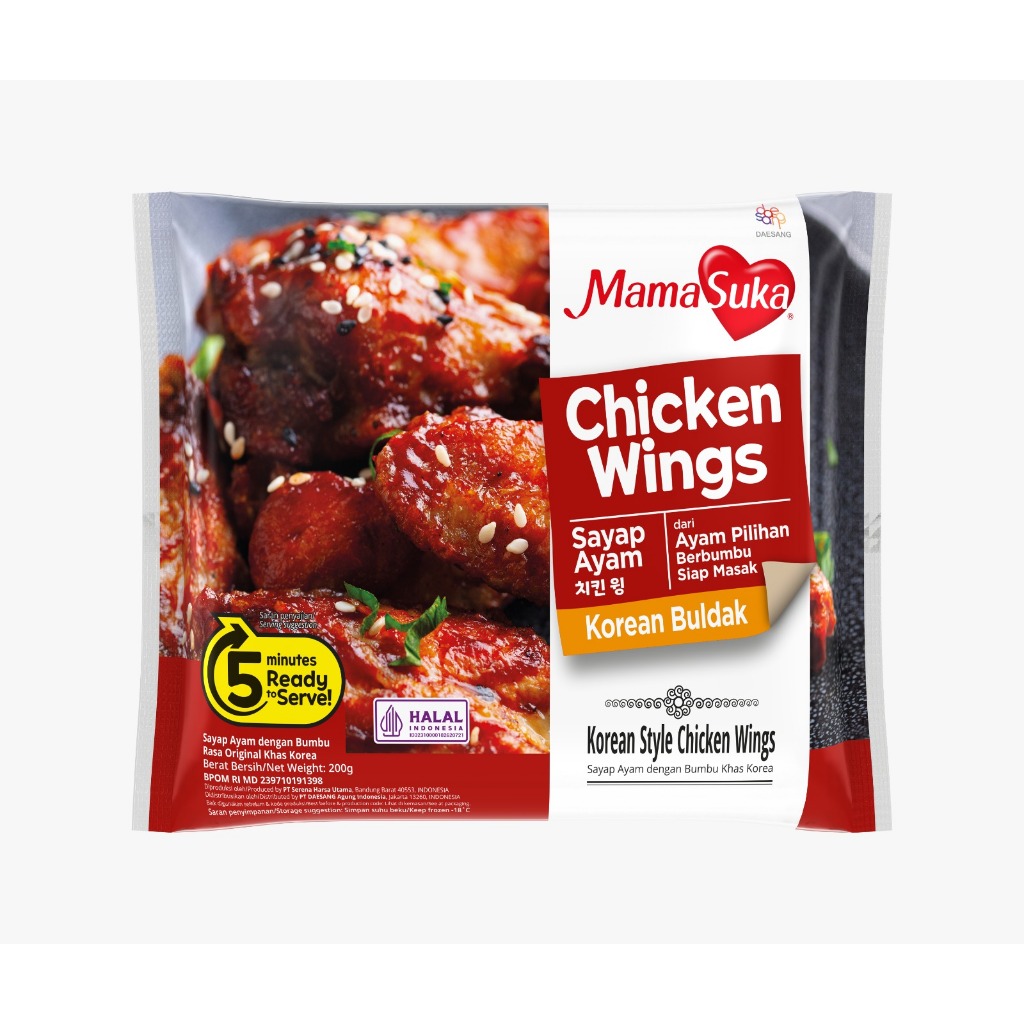 

Mama Suka Chicken Wings Korean Buldak 200gr