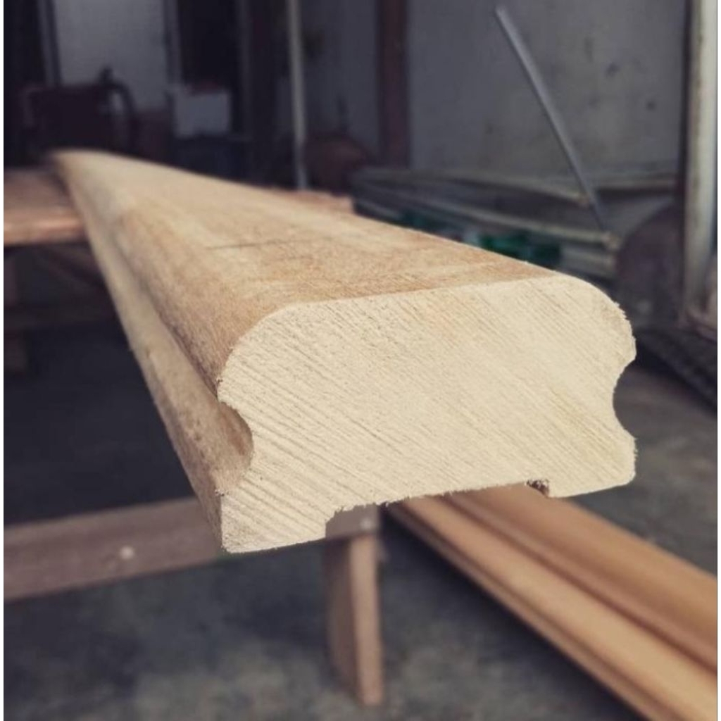 Handrail kayu jati / pegangan tangga kayu jati - 5 x 7