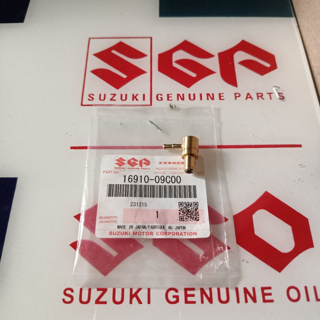 NEPEL KUNINGAN OLI SAMPING SUZUKI CRYSTAL ORIGINAL SGP 16910-09C00-000