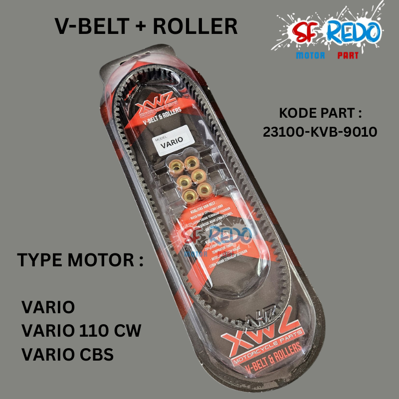 VANBELT V-BELT V BELT FANBEL VARIO KARBU VARIO 110 VARIO CBS KVB + ROLLER XWZ