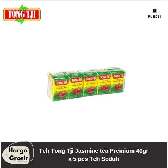 

Teh Tong Tji Jasmine tea Premium 40 gram x 5Pcs Teh Seduh