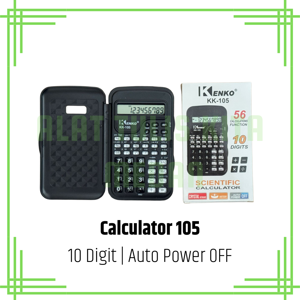 

(1 Pcs) Calculator Scientific 105 Kecil 10 Digit / Kalkulator Scientific 105 Kecil 10 Digit