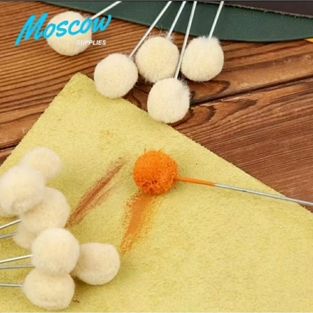 

Wool Dauber alat aplikator pewarna cair / kuas pewarna Suede dan Kulit