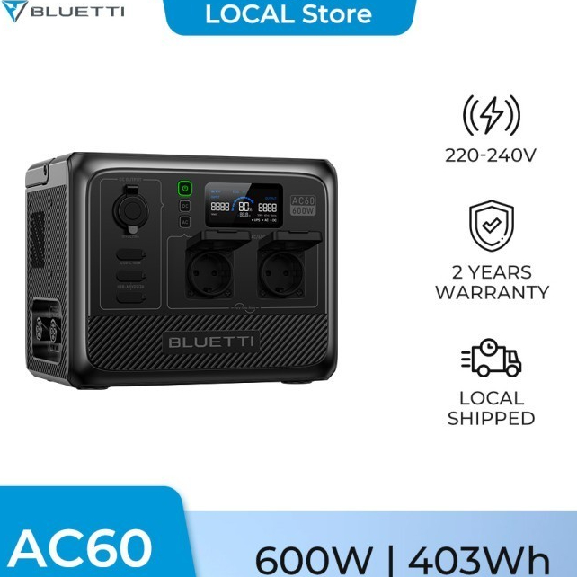 BLUETTI AC60 Power Station / 600W 403Wh / Portable