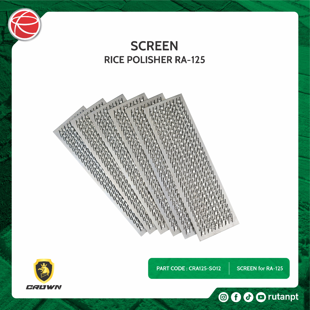 SCREEN POLISHER / CROWN RICE POLISHER RA125 / POLES BERAS /PENGGILINGAN PADI