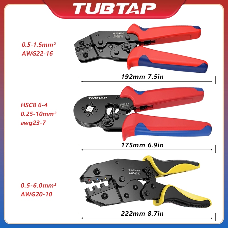 TUBTAP Tang Crimping Alat Tang Ferrule Tang Tukang Listrik Tang Dekrustasi Kabel Pengupas Kawat