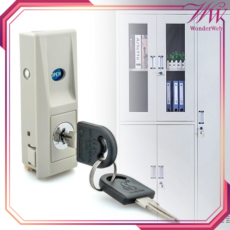 1set Kunci Filing Cabinet Sliding Kunci Lemari Arsip Sliding Open Closed Sign Kunci Cabinet Sliding 