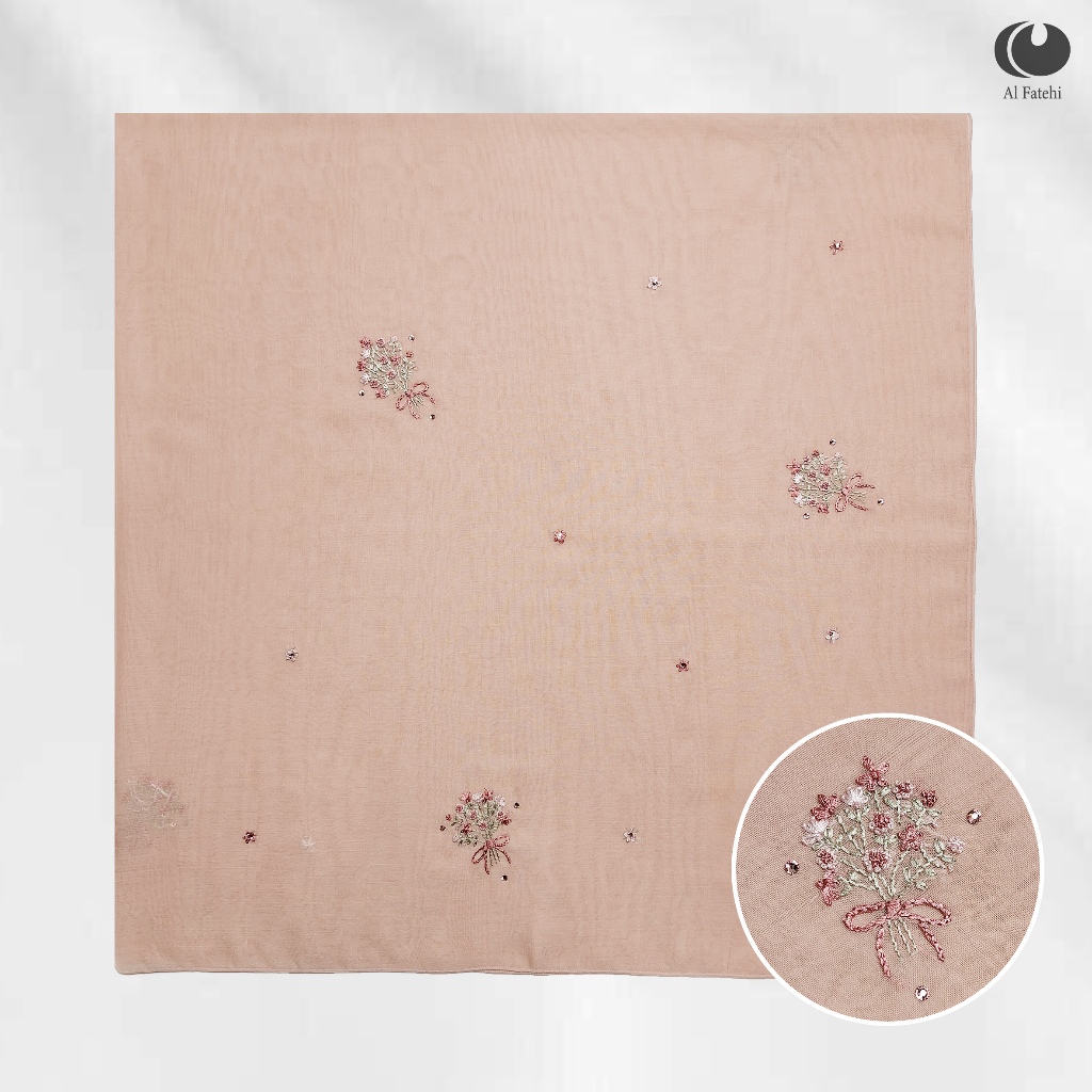 Kerudung Paris Al Fatehi Premium Motif Naraya/Segi Empat/Bahan Lembut/Nyaman/Jilbab Segi Empat/Hijab