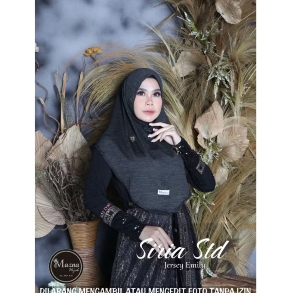 120 Hijab Instan Mazna Siria Lipat Jersey Emely / Hijab Instan Nonped Tanpa Tali Mazna Ori By Dheni 