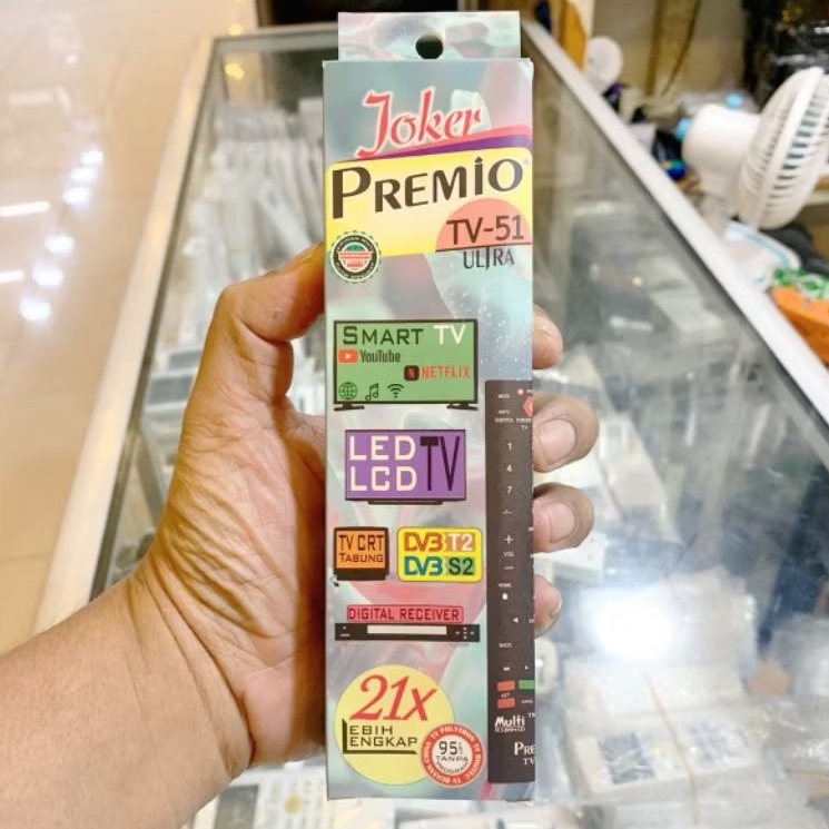 REMOT TV MULTI UNIVERSAL JOKER PREMIO TV-51 SUPER LENGKAP