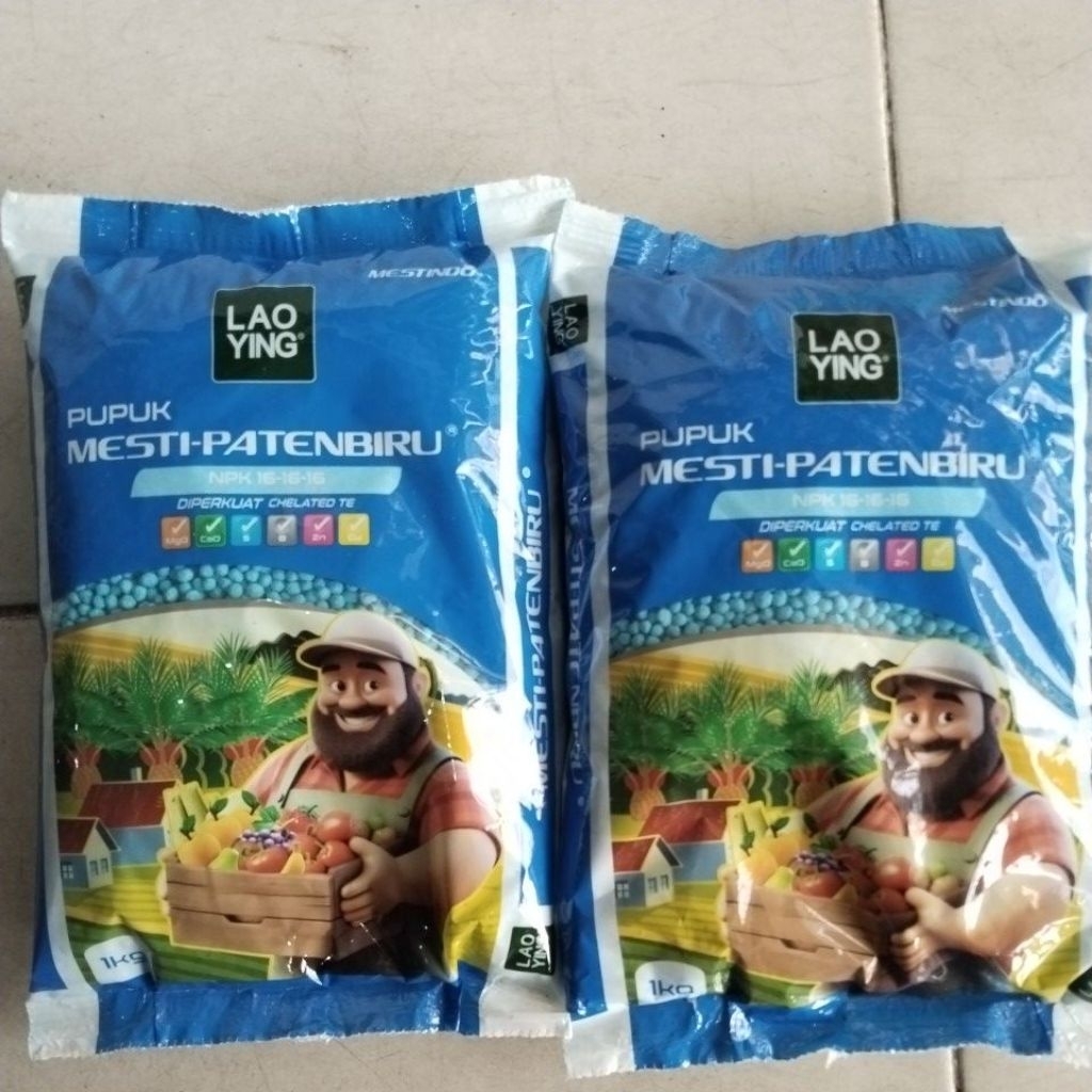 NPK 16-16-16 Lao Ying Kemasan Pabrik 1 kg