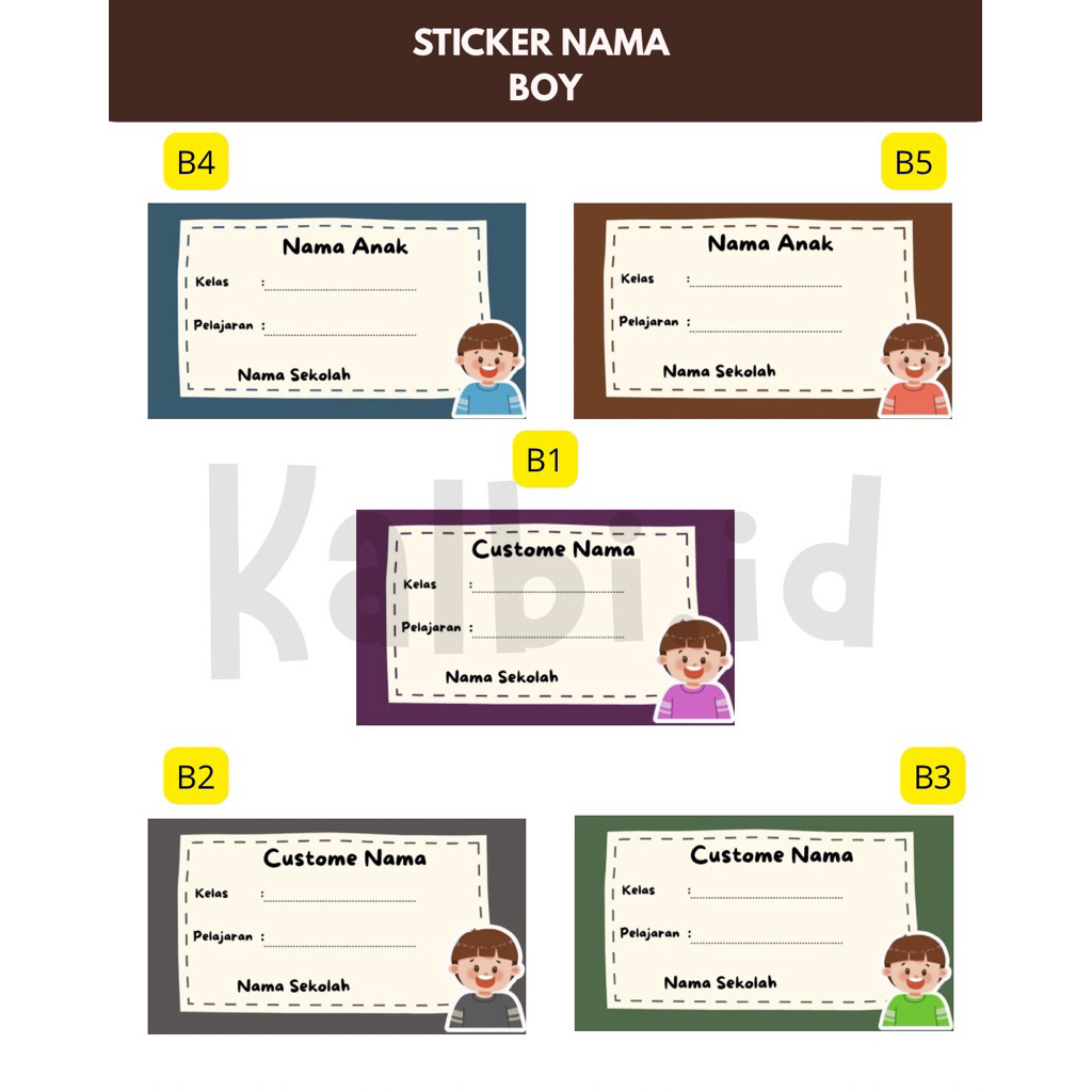 

Sticker Nama Boy (ukuran 7x4cm)