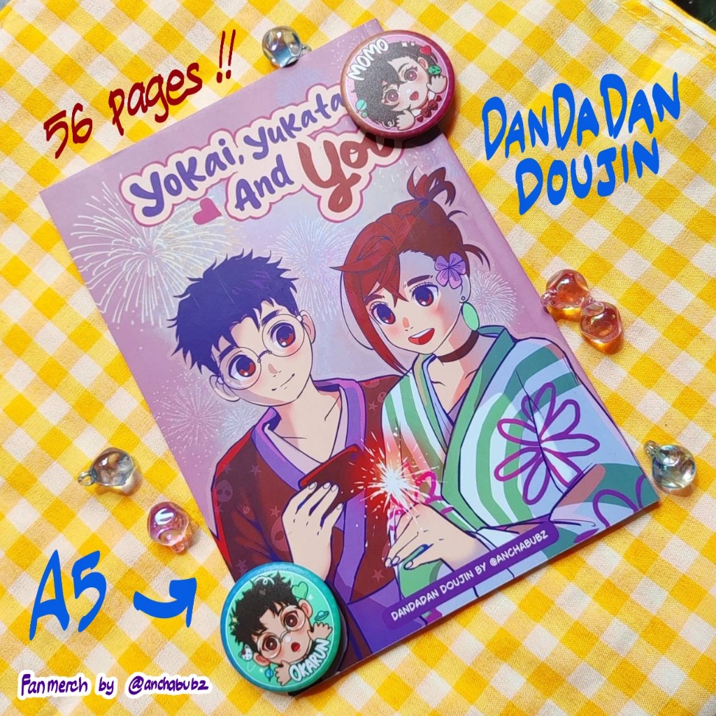 KOMIK DOUJIN DANDADAN Okarun Momo Fanmerch Yokai, Yukata, and You A5