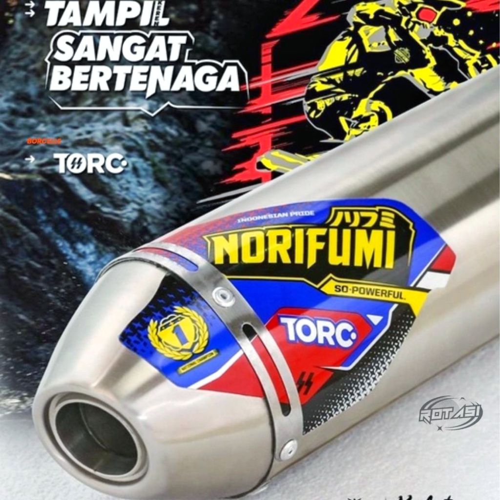 Knalpot Norifumi TORC NEW BORE UP Kompetisi Full Stainless Standard dan Bore Up PNP KLX 140 150/CRF 