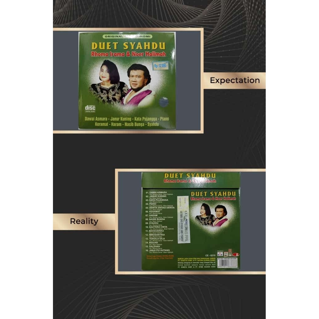 CD audio dangdut Rhoma irama vs Noer Halimah