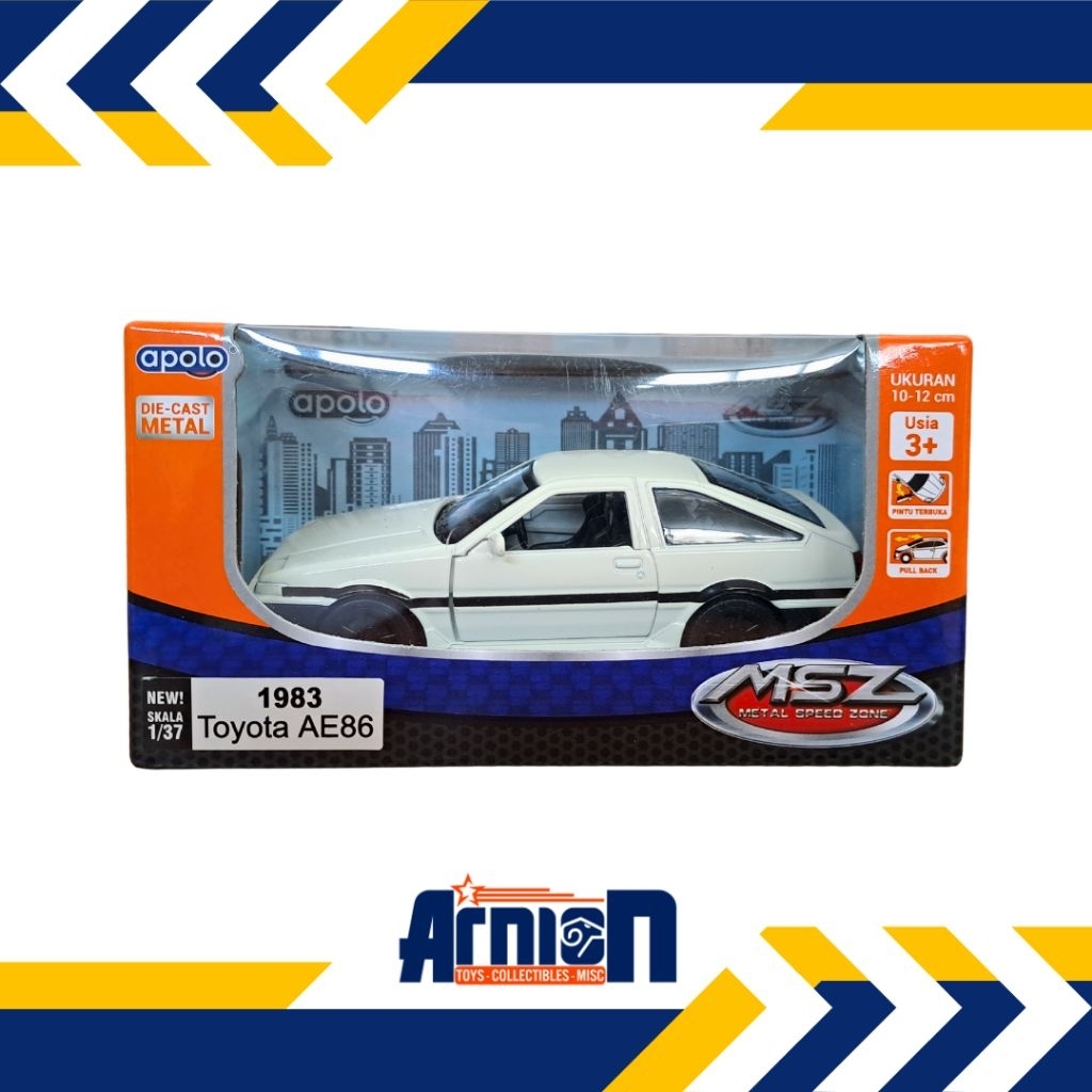 Diecast Apolo MSZ 1983 Toyota Trueno AE86