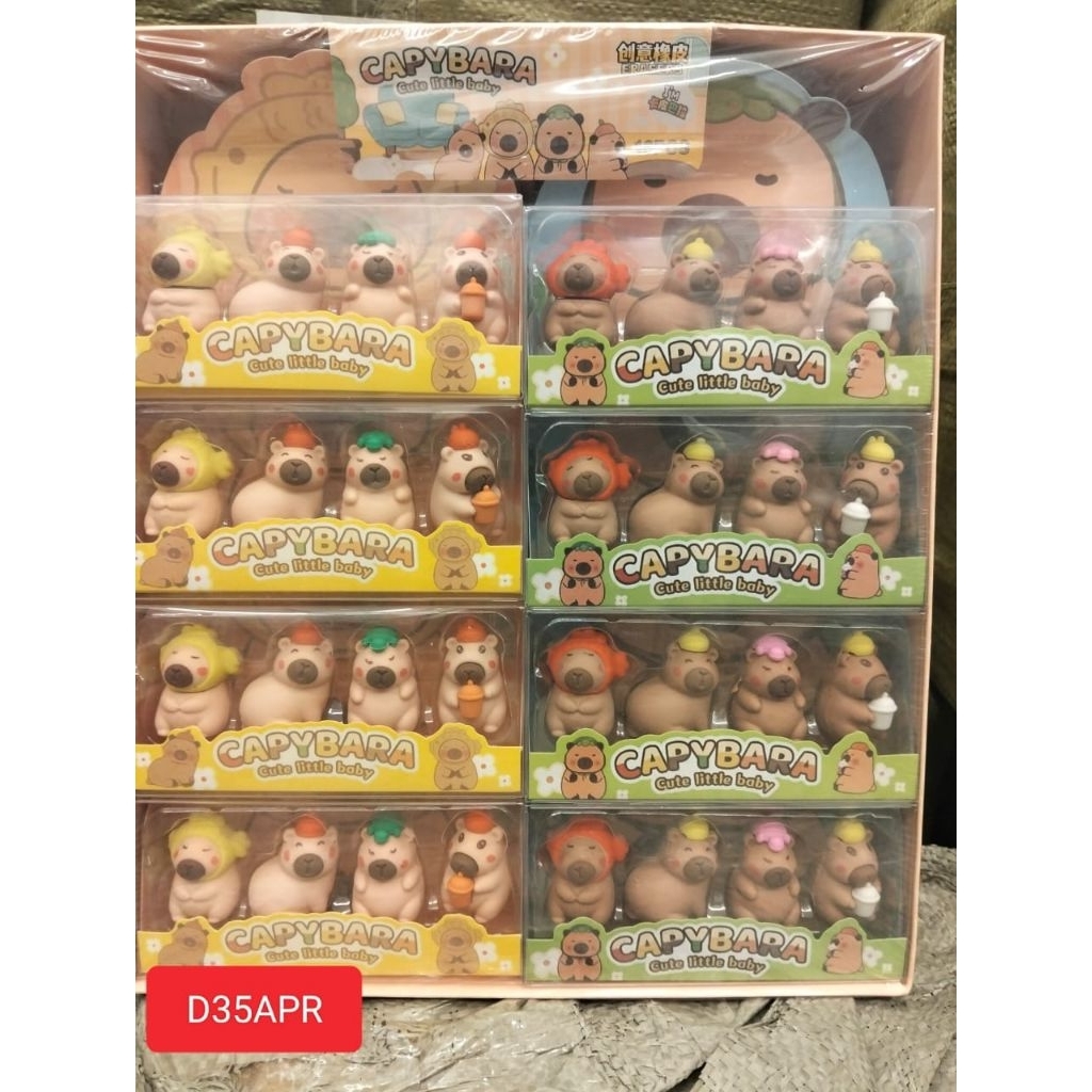 

1 BOX ISI 16 SET ( 1 SET ISI 4 PCS ) PENGHAPUS FIGURE CAPY BARA