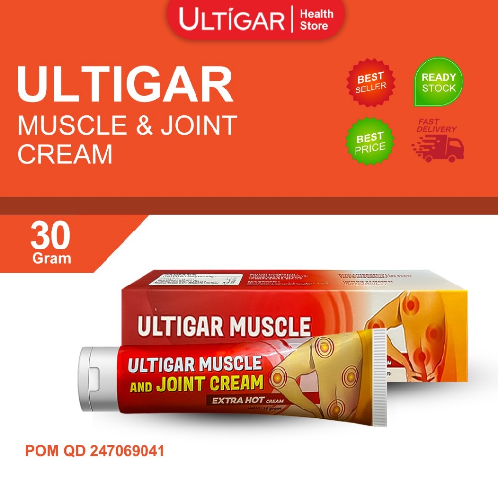 Krim Pereda Nyeri Sendi, nyeri Otot dan Pegal - Pegal - Ultigar Muscle and Joint Cream